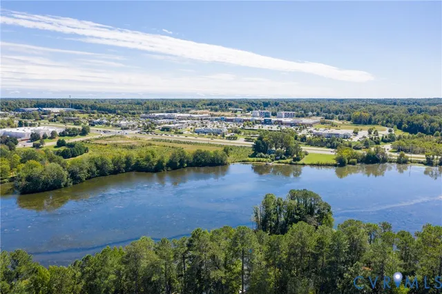 a view of a lake with outdoor space