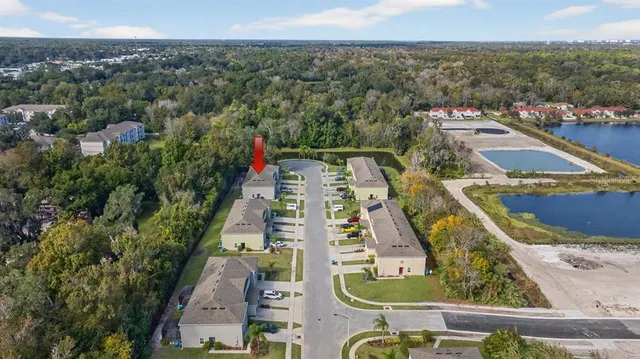 an aerial view of a city