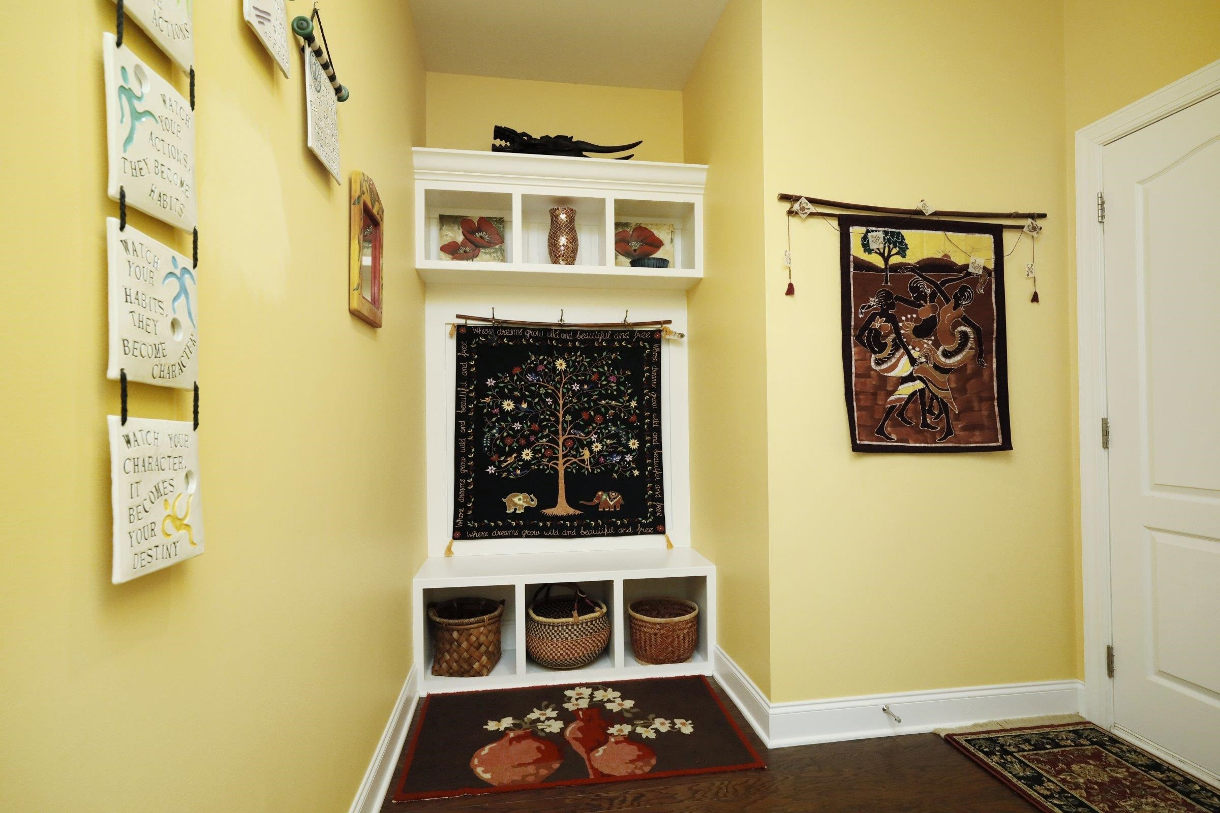 1241 Catch Fly Lane Durham, NC 27713 - Photo 26 of 44 a living room with a wall painting and a window