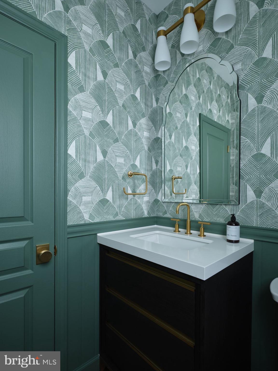 6 Inverness Drive Medford, NJ 08055 - Photo 34 of 62 a bathroom with a sink vanity and a mirror