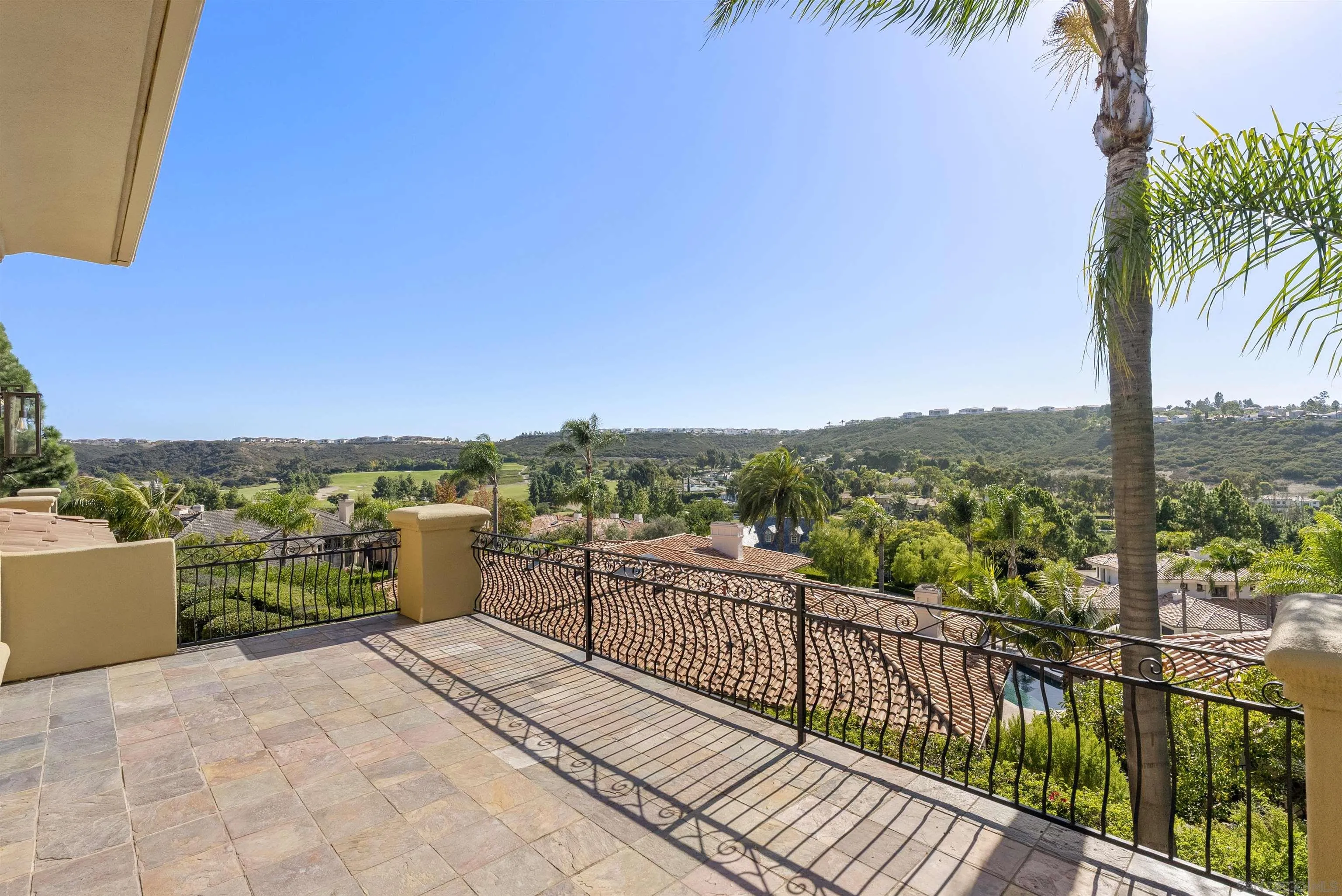 14480 Bellvista Drive Rancho Santa Fe, CA 92067 - Photo 18 of 28 a view of a balcony with wooden floor and city view
