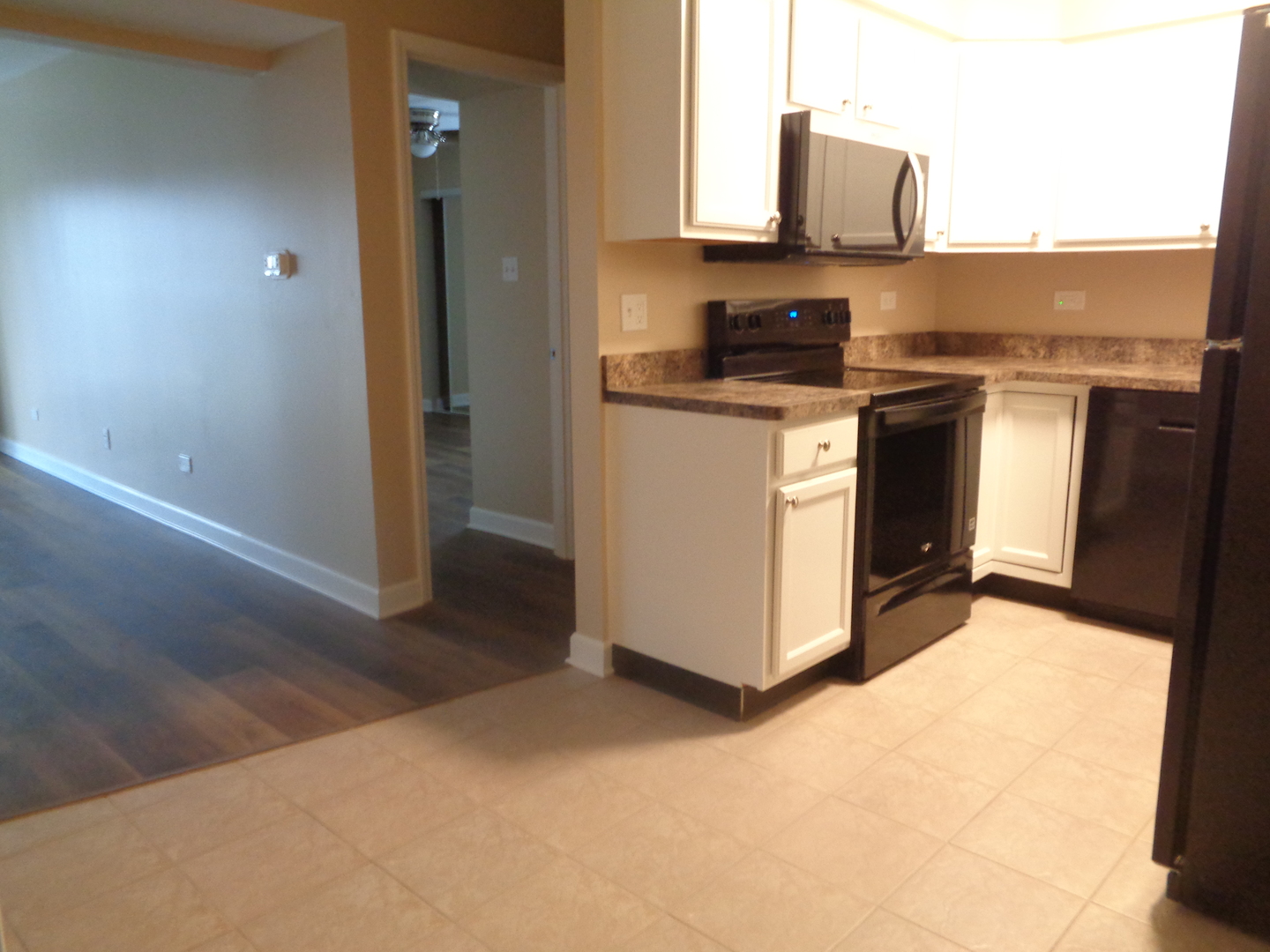 10442 Brooks Lane, Unit C1 Chicago Ridge, IL 60415 - Photo 8 of 12 a kitchen with a stove and a microwave