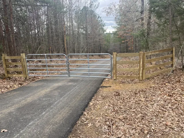 a view of a backyard