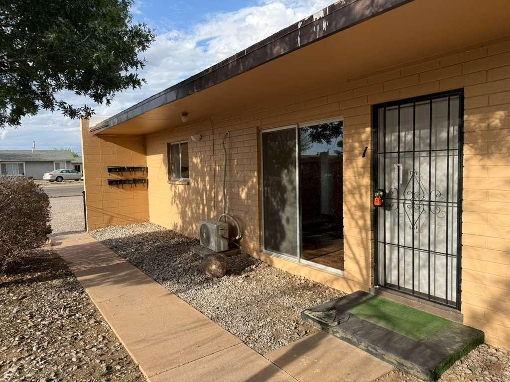 a front view of a house