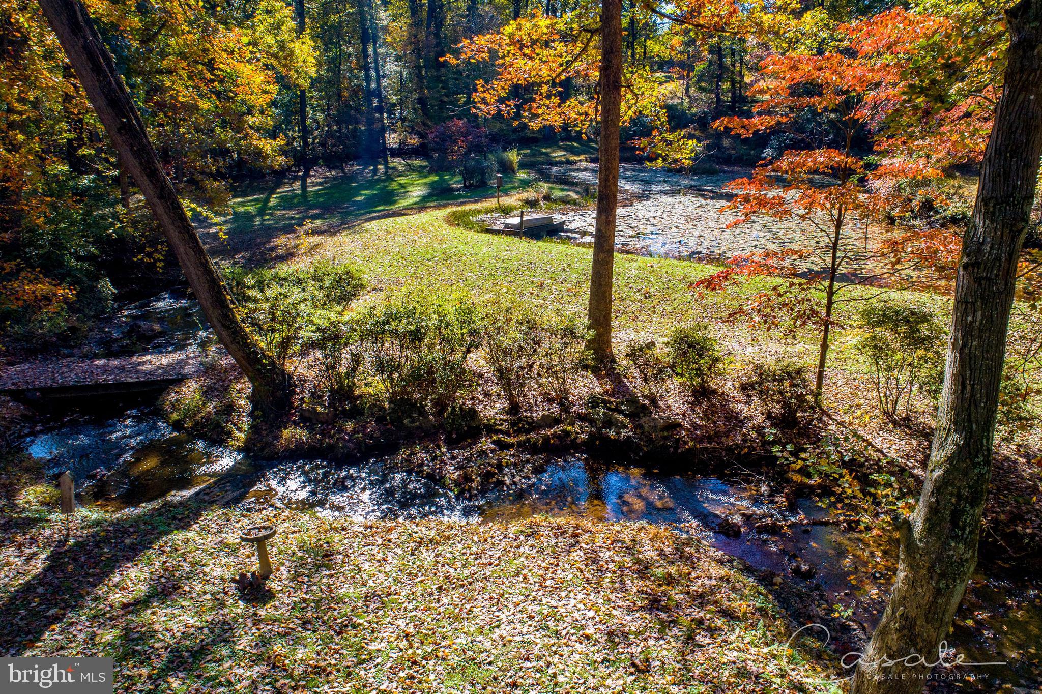1718 Laurel Brook Road Fallston, MD 21047 - Photo 55 of 60 Aerial shot of rear yard stream and pond