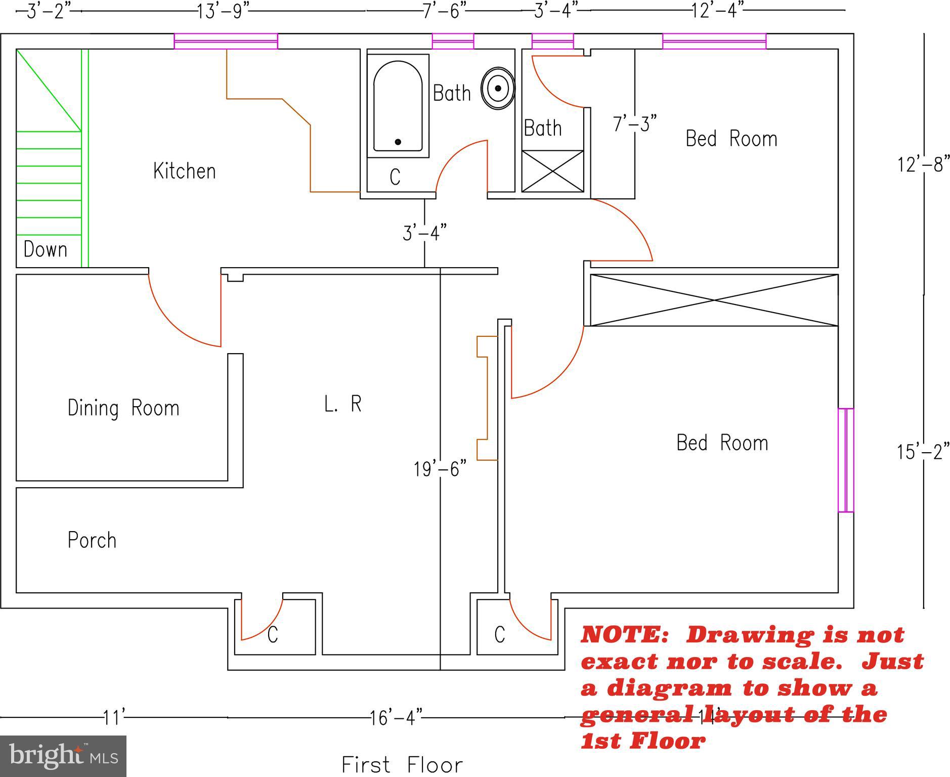 1718 Laurel Brook Road Fallston, MD 21047 - Photo 58 of 60 "General" 1st Floor layout (not exact)