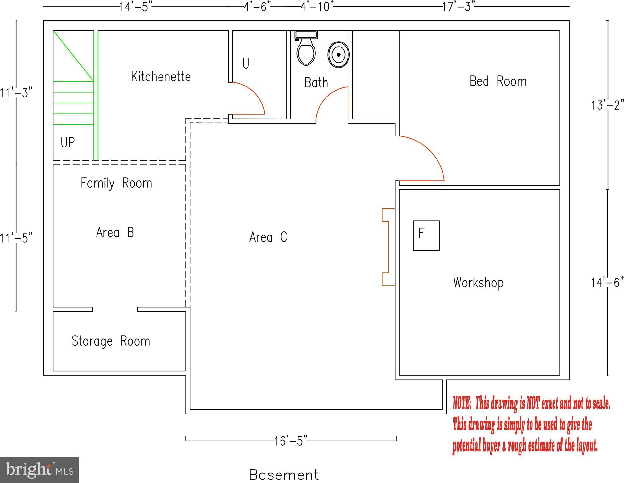1718 Laurel Brook Road Fallston, MD 21047 - Photo 59 of 60 "General" Lower Level layout (not exact)