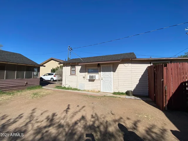 a view of a house with a patio