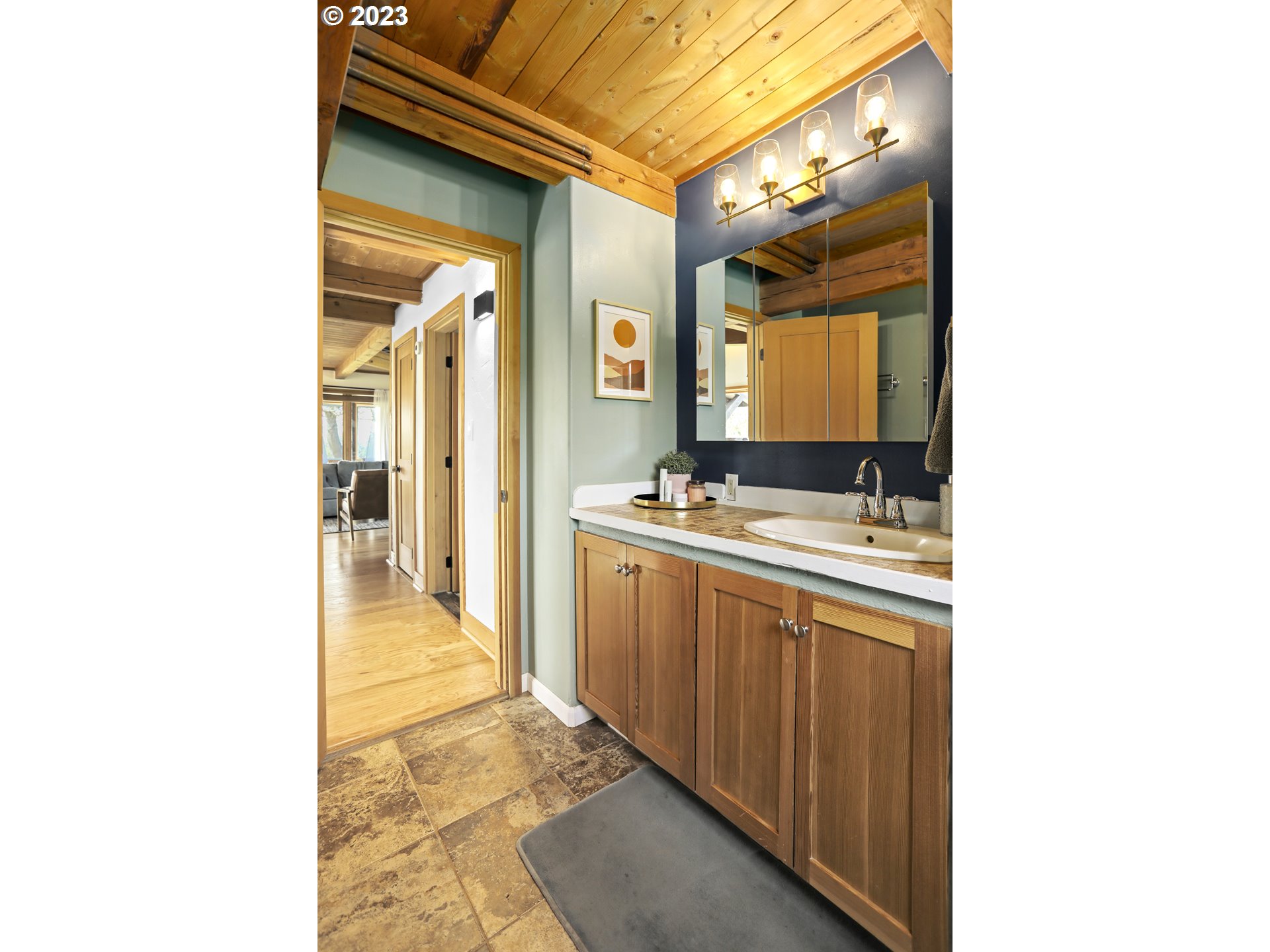 238 Acme Road White Salmon, WA 98672 - Photo 21 of 48 a bathroom with a sink and a mirror