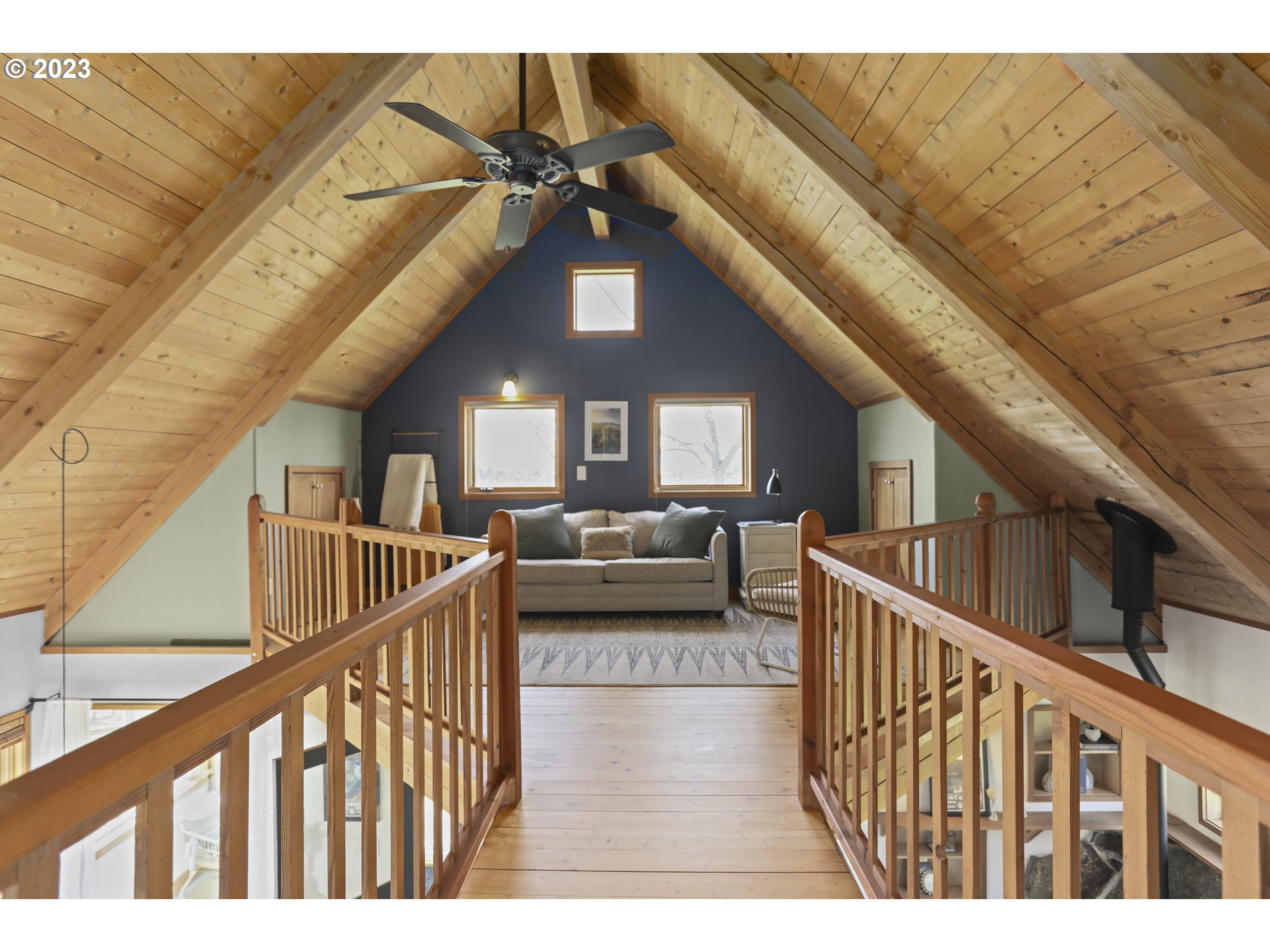 238 Acme Road White Salmon, WA 98672 - Photo 23 of 48 a view of staircase with railing and furniture