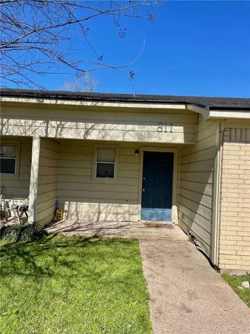 a view of front door of house