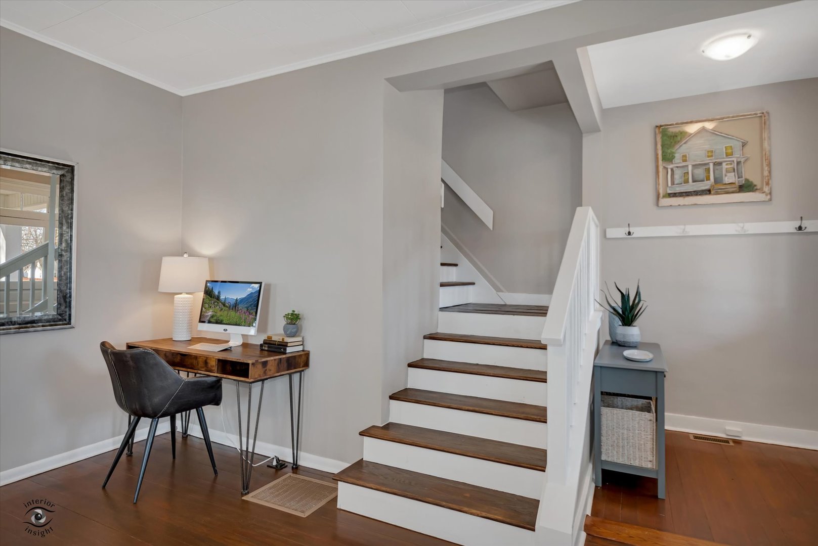 714 Gould Street Beecher, IL 60401 - Photo 4 of 29 a view of a workspace with furniture and stairs