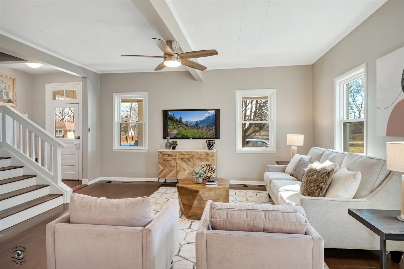 714 Gould Street Beecher, IL 60401 - Photo 5 of 29 a living room with furniture and a flat screen tv