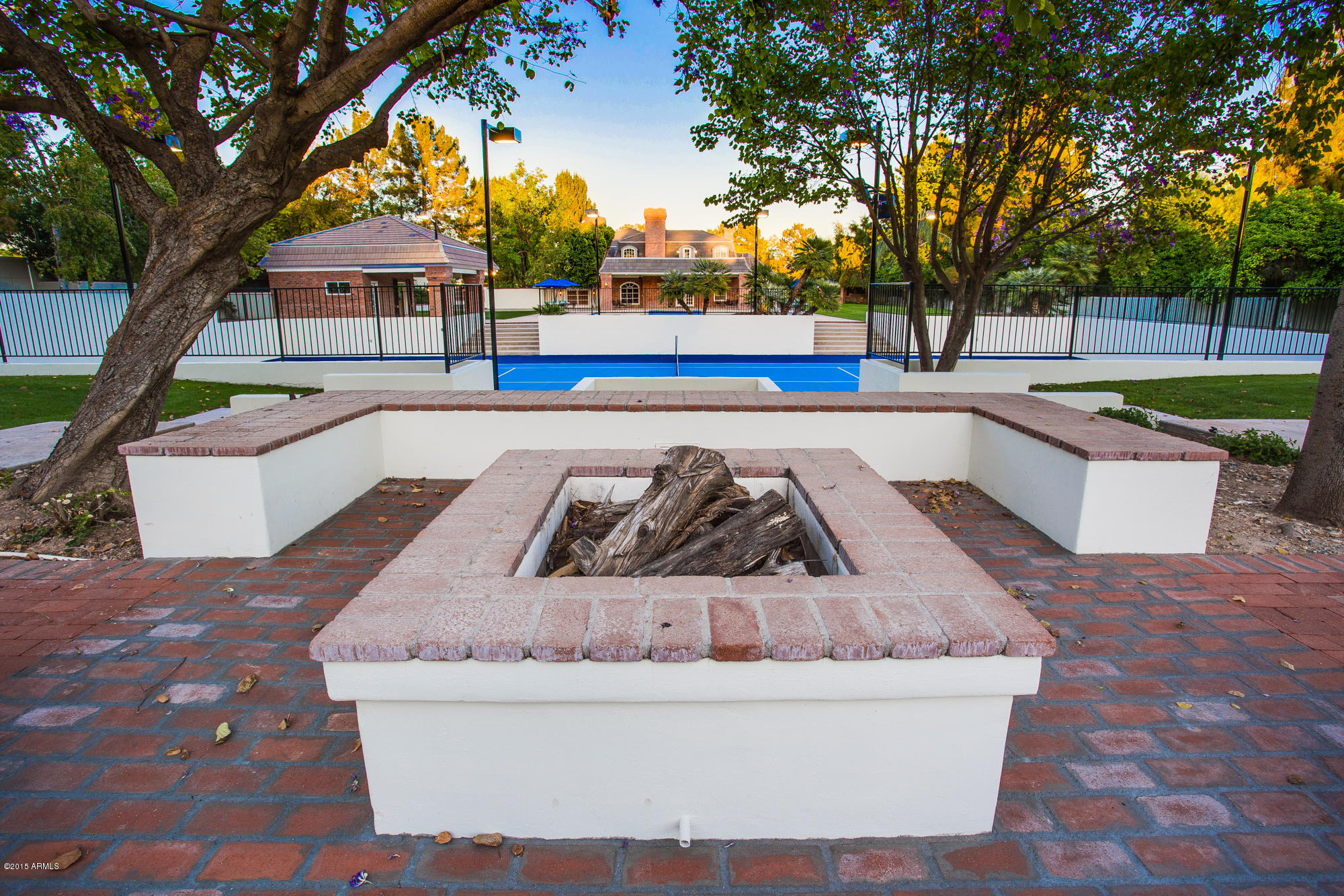 6431 East Cactus Wren Road Paradise Valley, AZ 85253 - Photo 51 of 54 Firepit overlooking tennis court