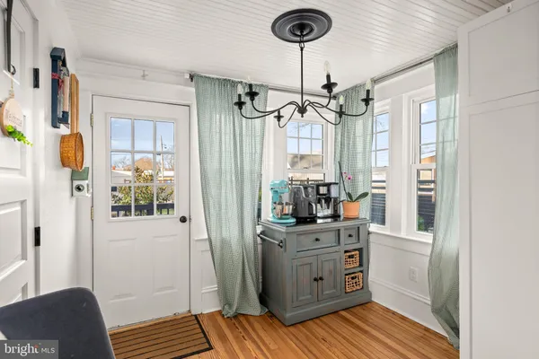 a view of a bedroom from the hallway