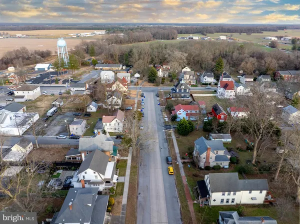 an aerial view of a city