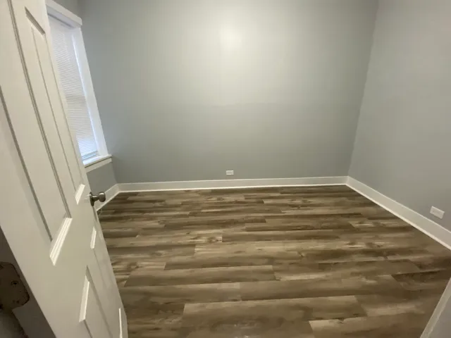 a view of small space with empty racks