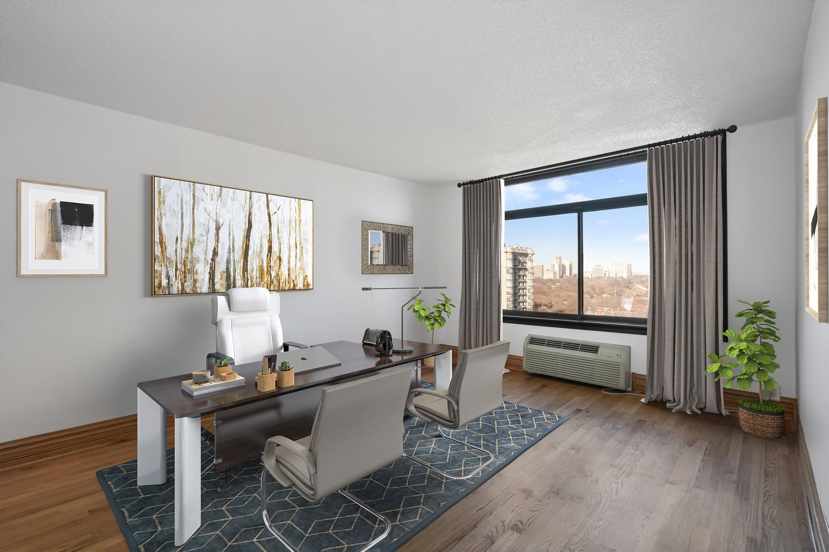 1450 North Astor Street, Unit 15AB Chicago, IL 60610 - Photo 6 of 23 a living room with furniture and a wooden floor