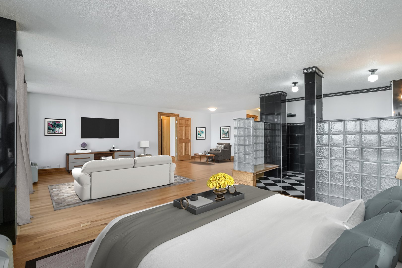 1450 North Astor Street, Unit 15AB Chicago, IL 60610 - Photo 10 of 23 a bedroom with a bed couch and a window