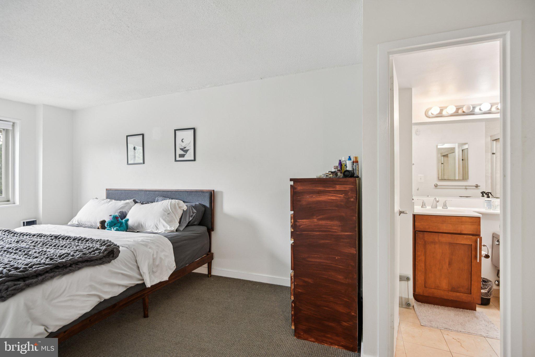 7333 New Hampshire Avenue, Unit 311S Takoma Park, MD 20912 - Photo 21 of 27 a bedroom with a bed and a dresser