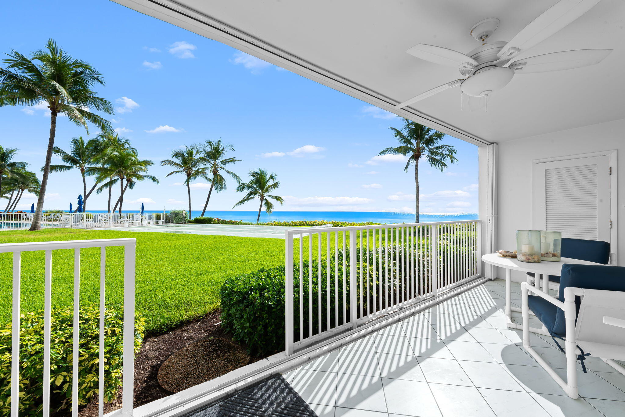 3101 South Ocean Boulevard, Unit 102 Highland Beach, FL 33487 - Photo 1 of 19 a view of outdoor space with seating area