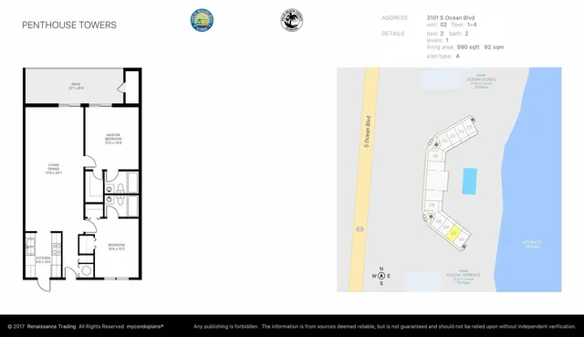 $5,500 | 3101 South Ocean Boulevard, Unit 102, Highland Beach, FL 33487