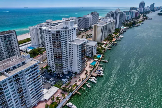 a view of a city with tall buildings