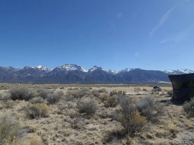 a view of an outdoor space and mountain view