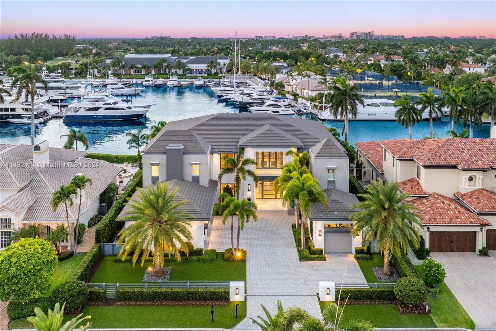 169 West Key Palm Road Boca Raton, FL 33432 - Photo 1 of 27 an aerial view of residential houses with outdoor space and lake view