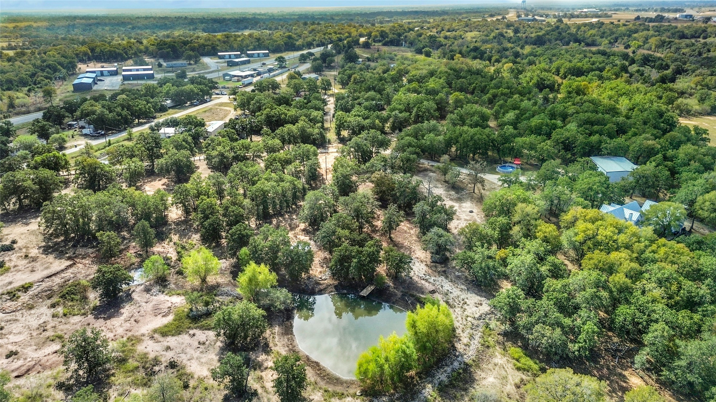 412 Woody Hollow Road Luling, TX 78648 - Photo 2 of 33 Aerial view of property's location, tucked away just off Hwy 183