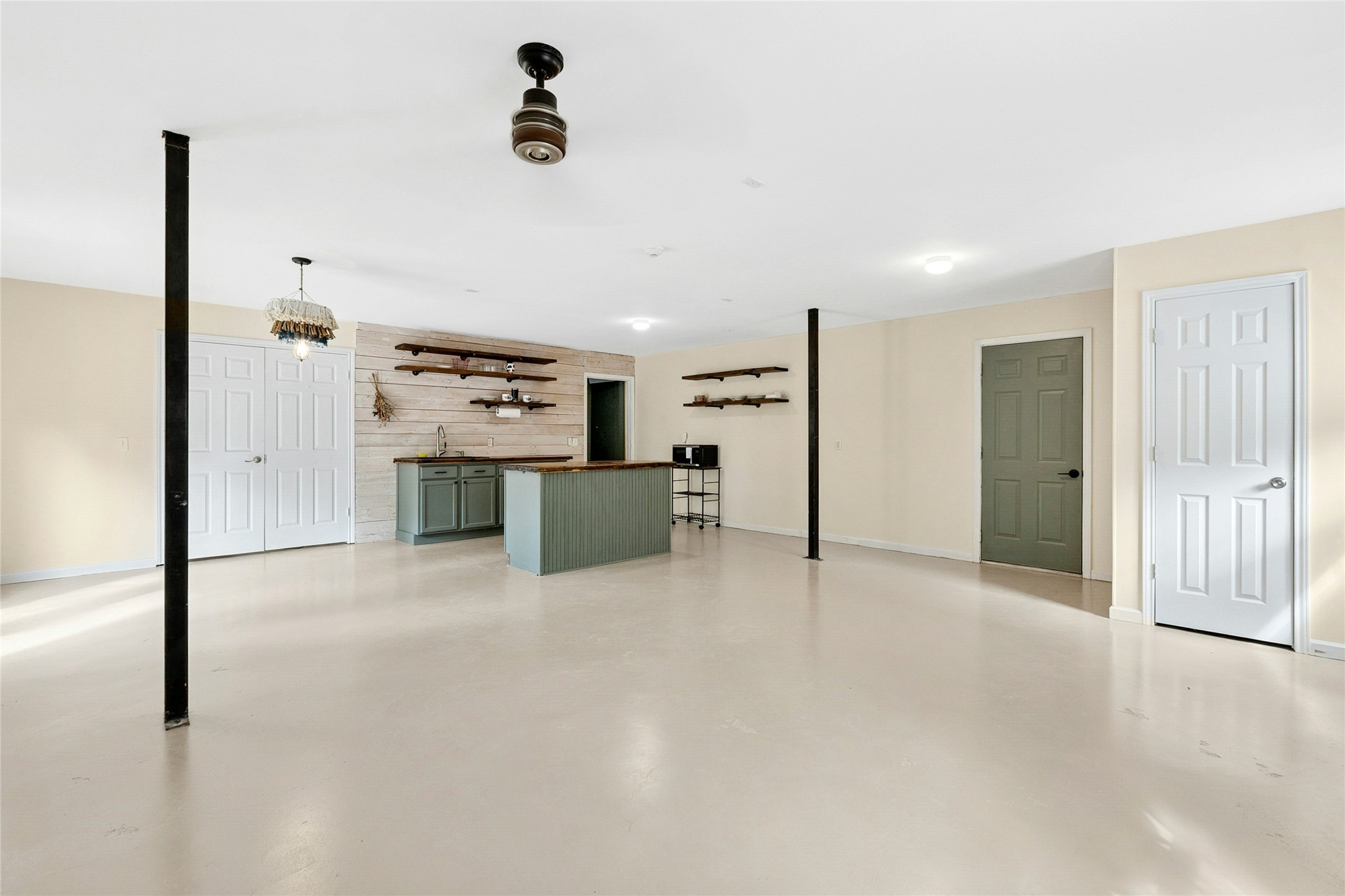 412 Woody Hollow Road Luling, TX 78648 - Photo 21 of 33 Guest house open kitchen, living, and dining room