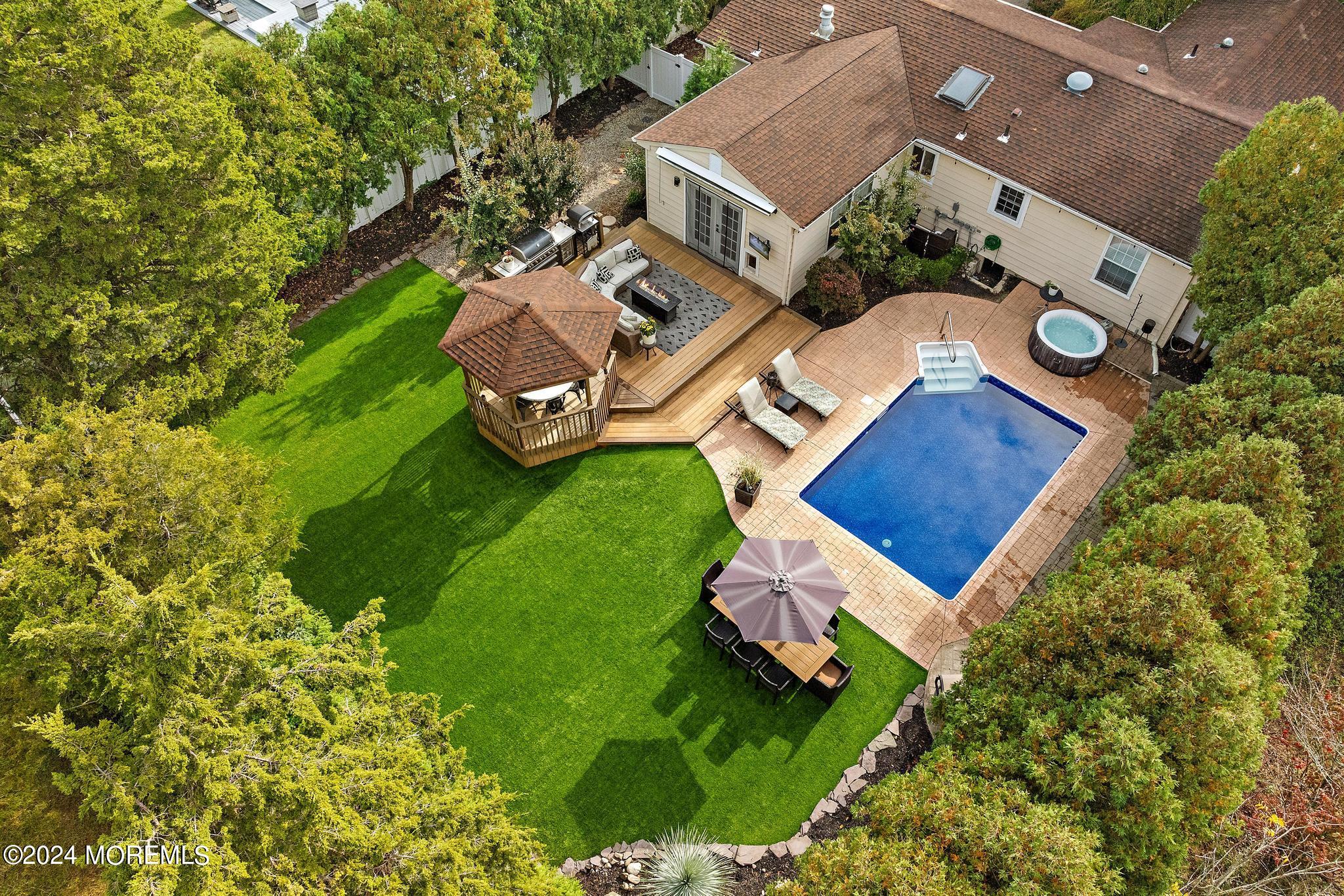 14 Seaton Road Toms River, NJ 08755 - Photo 50 of 59 an aerial view of a house with garden space and street view