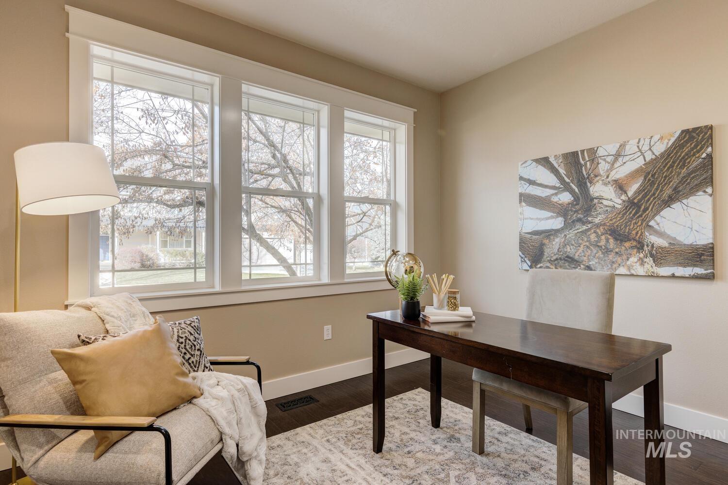 5855 West Farm Mkt Road Garden City, ID 83714 - Photo 24 of 50 Office area with baseboards and wood finished floors