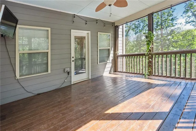 a view of entryway with wooden floor