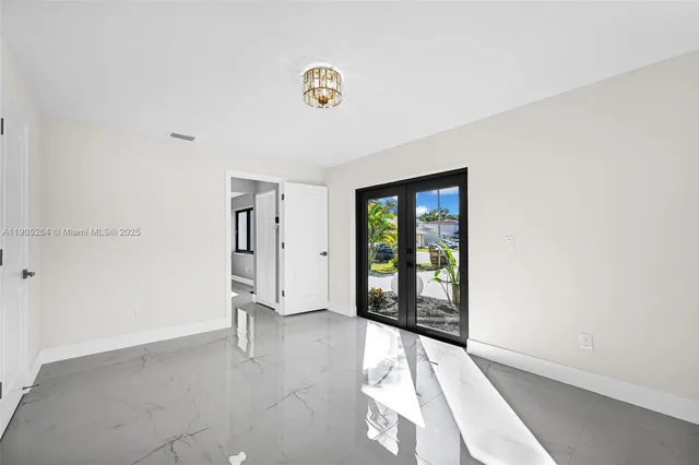 a house view with a garden space