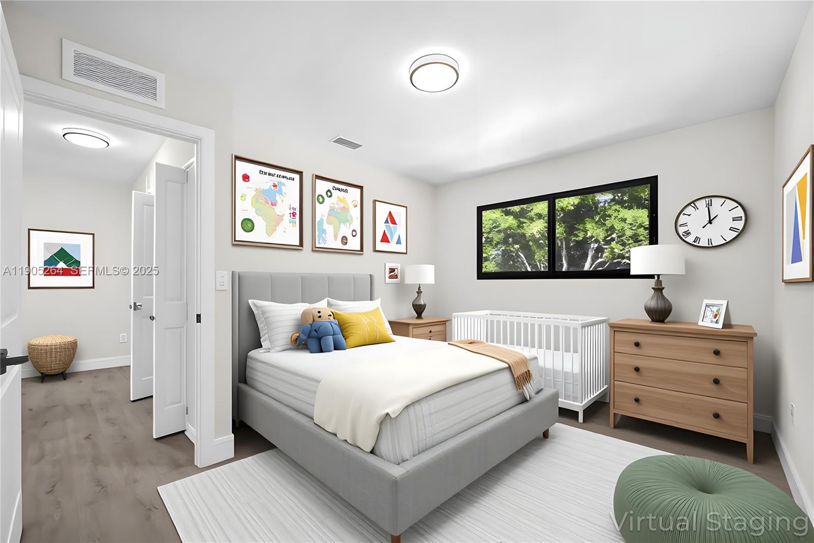 10823 Southwest 147th Court Miami, FL 33196 - Photo 9 of 100 a bedroom with a bed and wooden floor