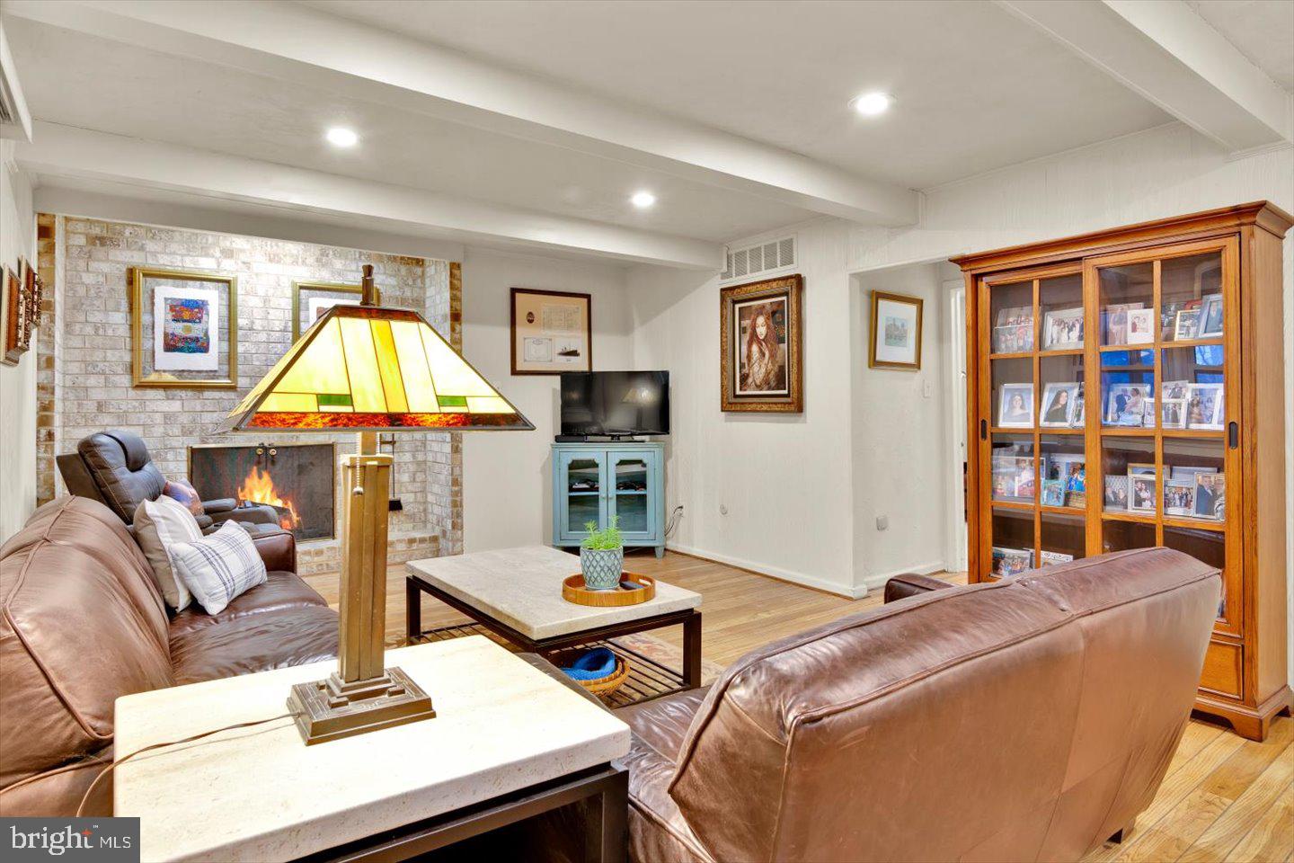 123 Hart Road Cherry Hill, NJ 08034 - Photo 27 of 57 a living room with furniture and a flat screen tv