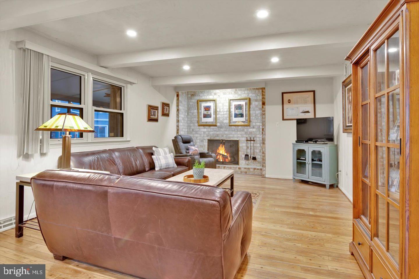 123 Hart Road Cherry Hill, NJ 08034 - Photo 30 of 57 a living room with furniture and a flat screen tv