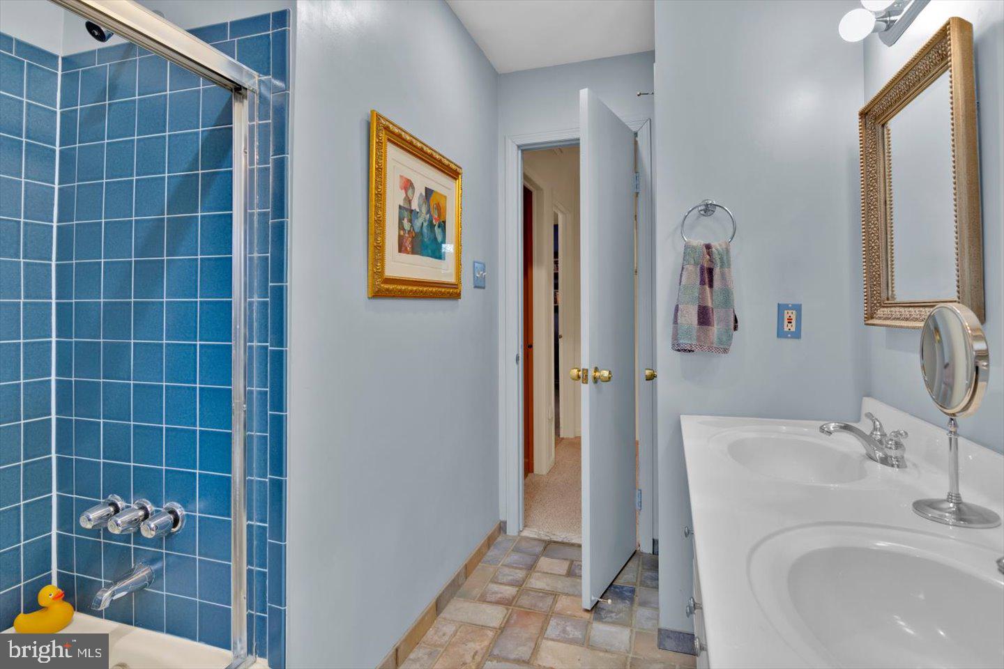 123 Hart Road Cherry Hill, NJ 08034 - Photo 50 of 57 a bathroom with a sink toilet and shower