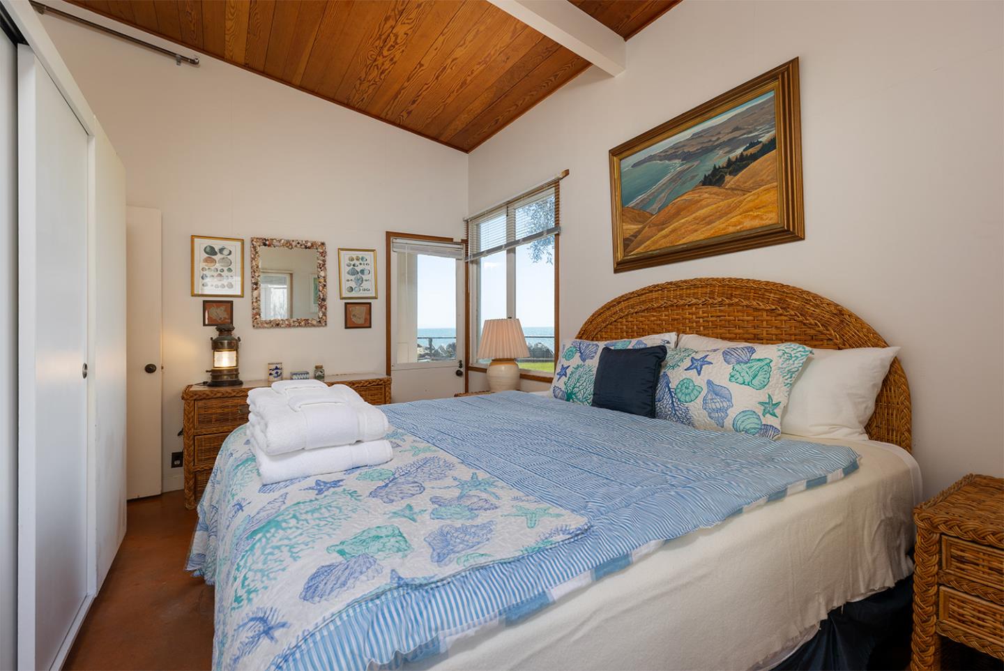 739 Las Olas Drive Aptos, CA 95003 - Photo 18 of 31 a bedroom with a bed and painting on the wall