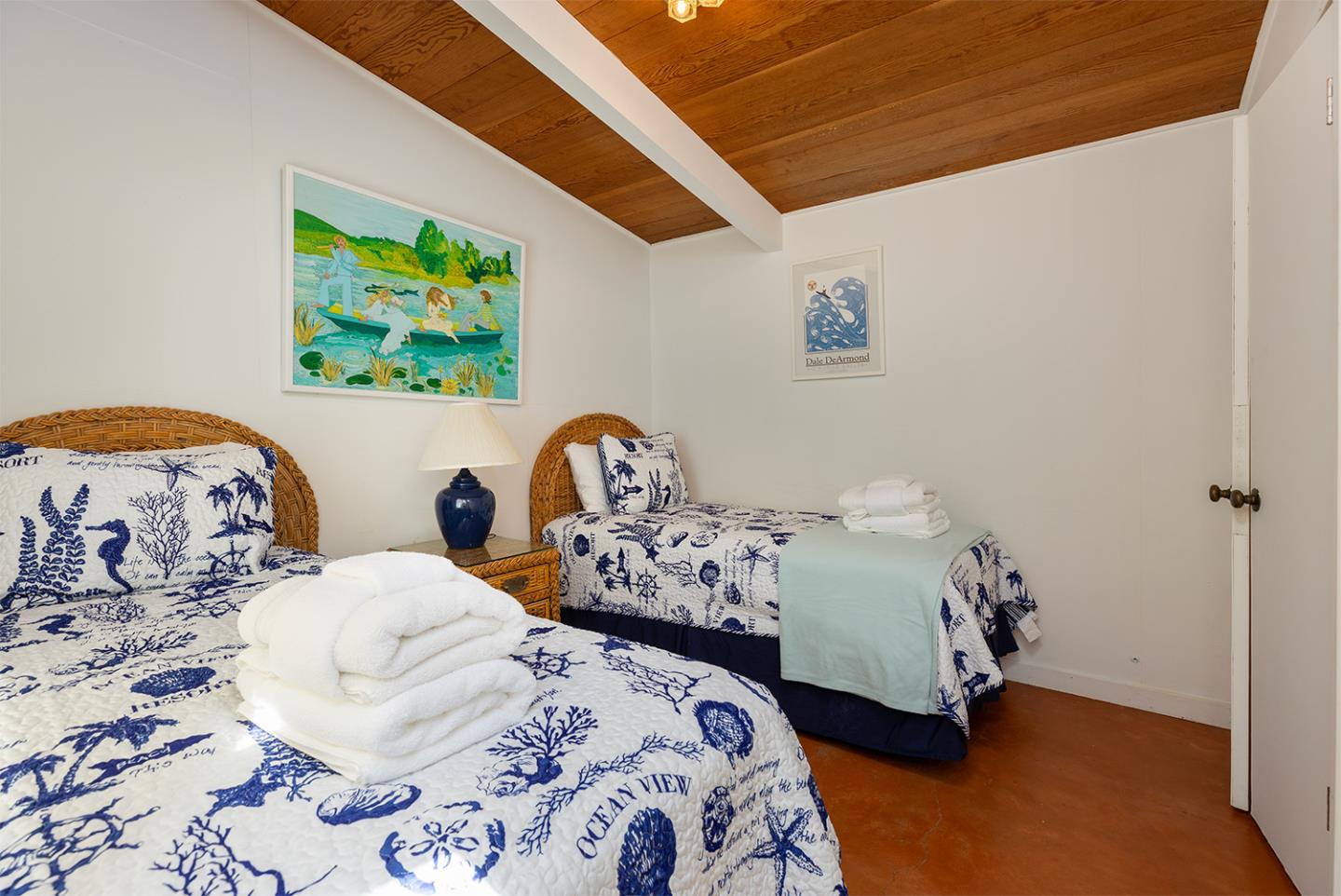 739 Las Olas Drive Aptos, CA 95003 - Photo 22 of 31 a bedroom with two beds and a painting on the wall