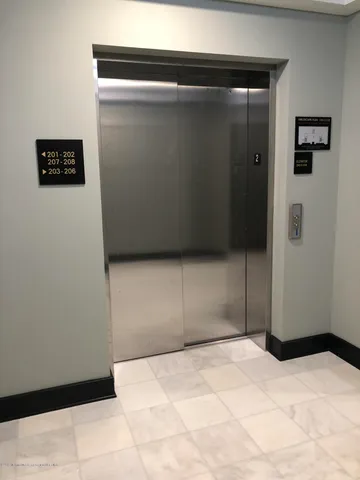 a view of wooden door