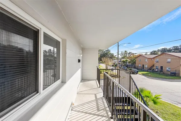 a view of a balcony