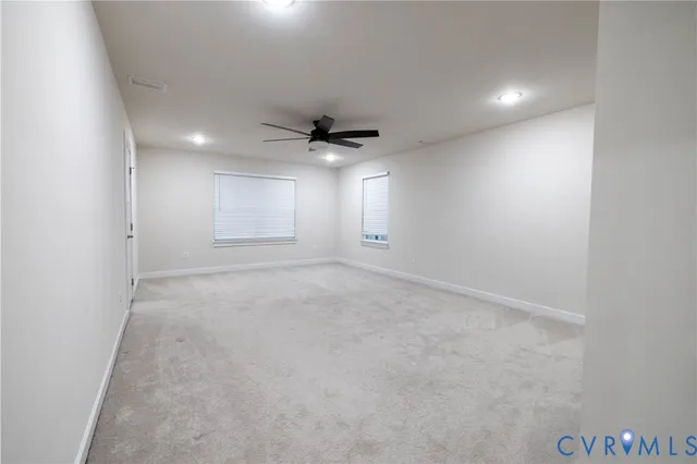 a view of a big room with wooden floor
