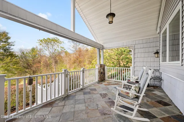 a view of a chair in balcony