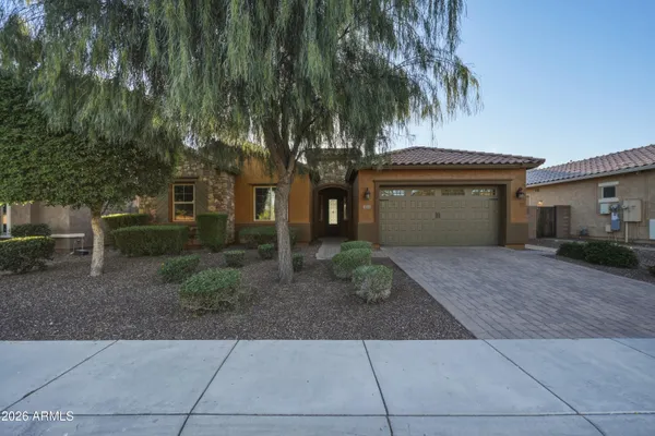 a front view of house with yard