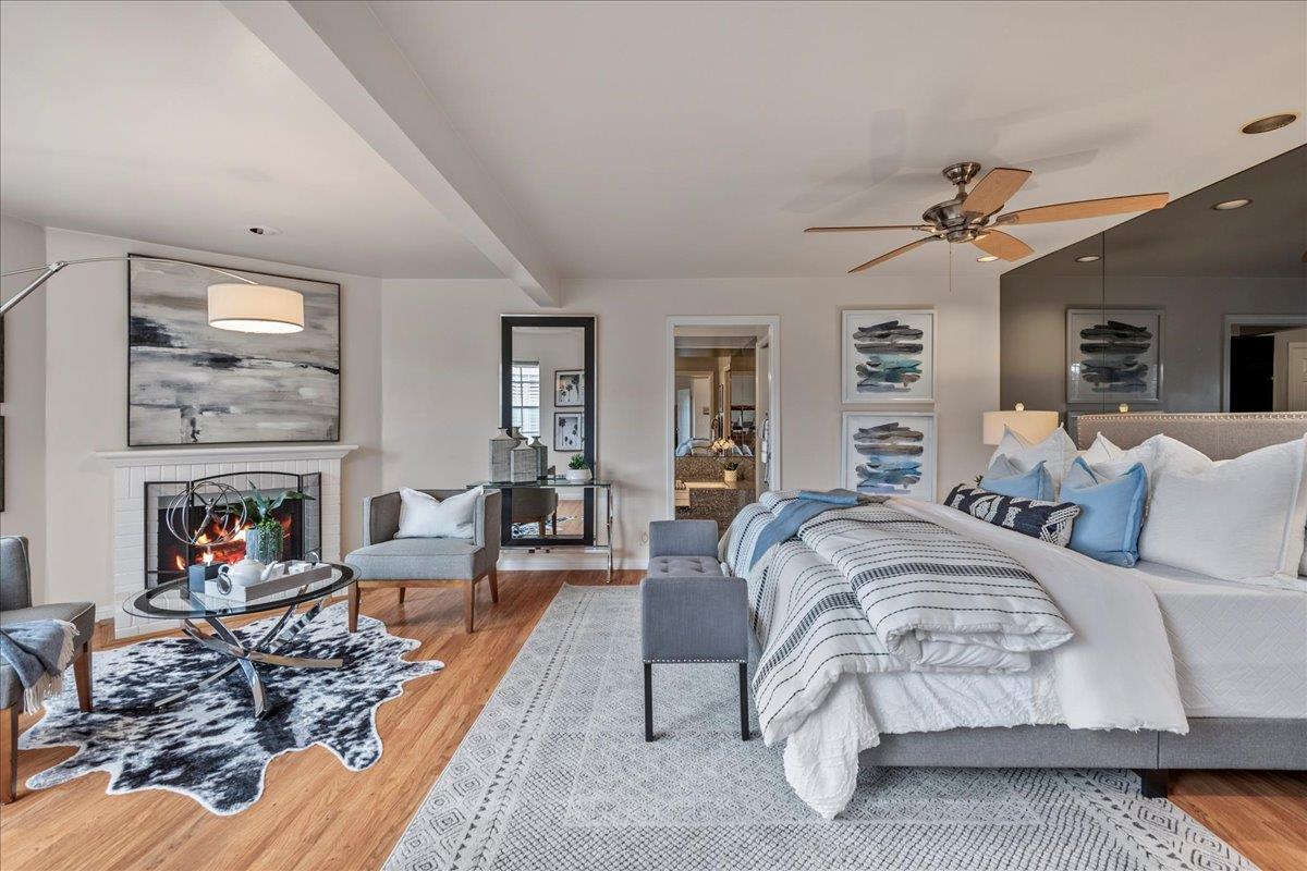 36 Holmes Drive San Jose, CA 95127 - Photo 18 of 29 a bed room with furniture and a fireplace