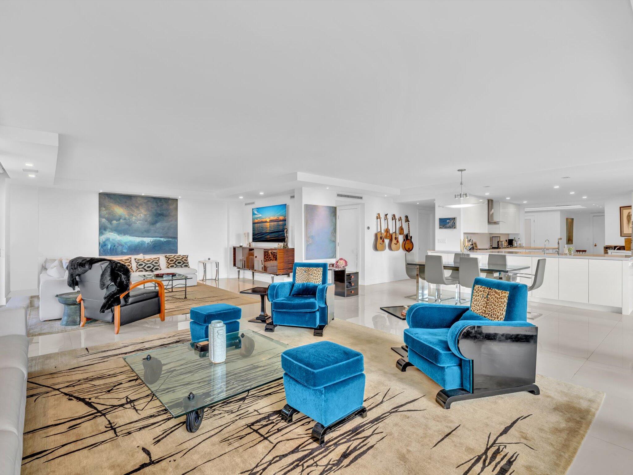 3300 South Ocean Boulevard, Unit 108S Palm Beach, FL 33480 - Photo 16 of 66 a living room with furniture kitchen view and a table