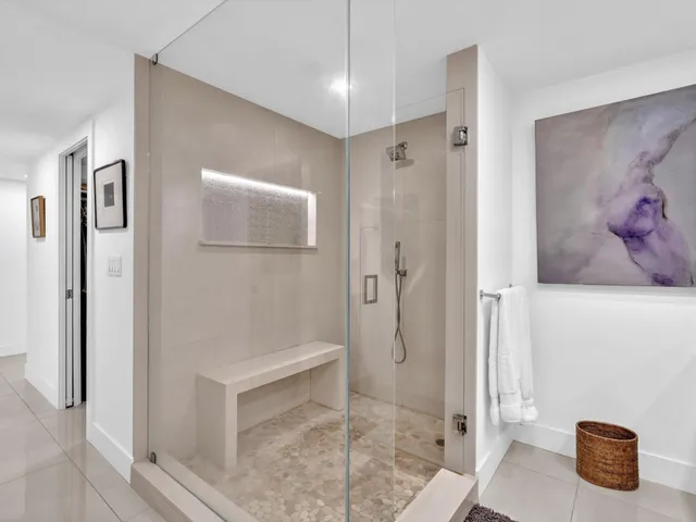 a view of a building from a balcony