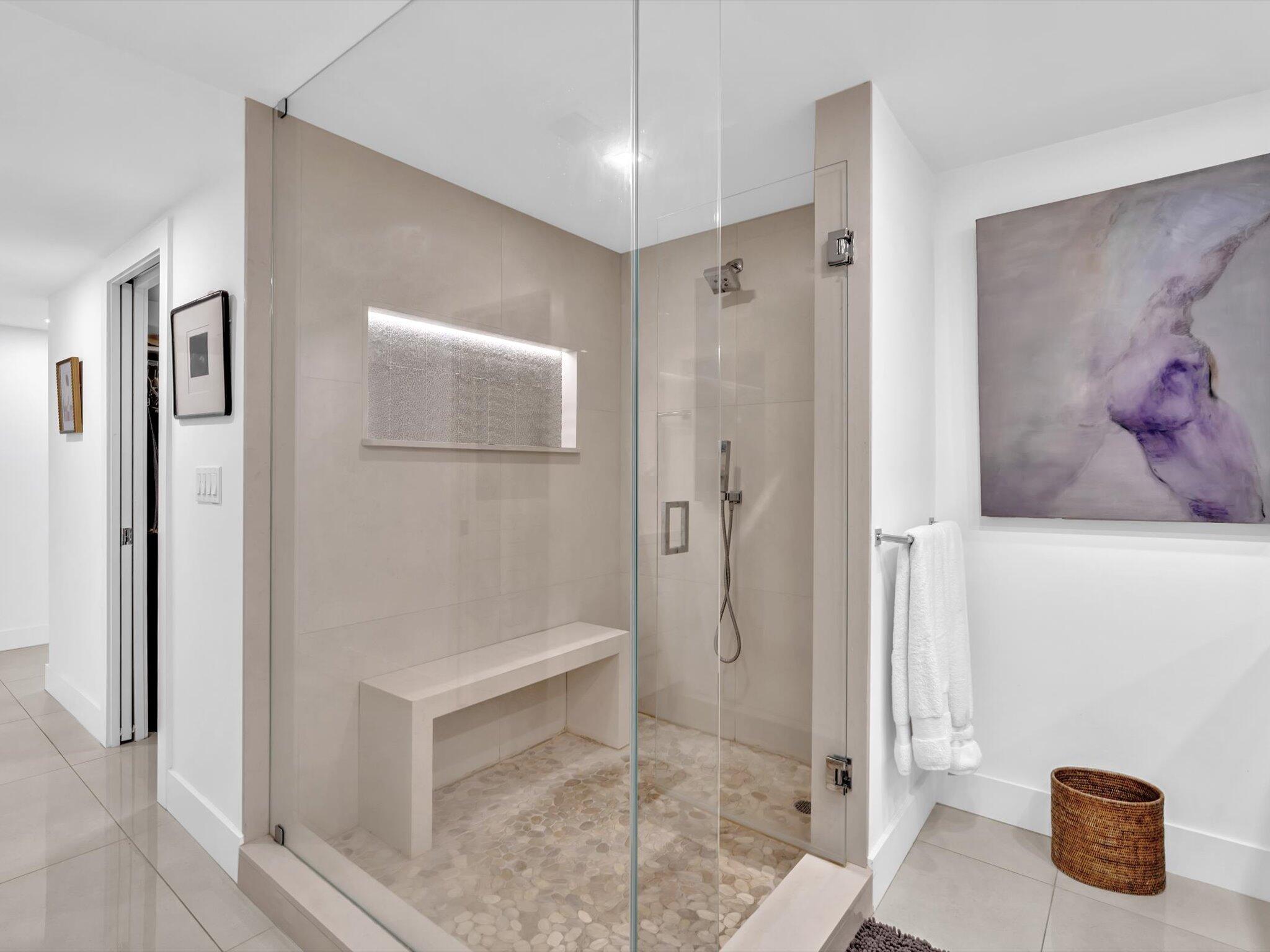 3300 South Ocean Boulevard, Unit 108S Palm Beach, FL 33480 - Photo 34 of 66 a bathroom with a shower and a sink